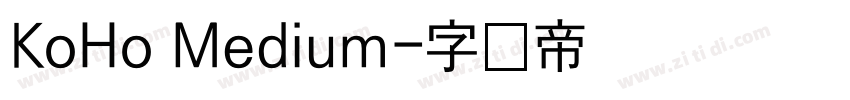 KoHo Medium字体转换